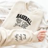 Custom Baseball Grandma Sweatshirt with Name on Sleeve Personalized Grammy Sweater Game Day Shirt Crewneck or Hoodie Mothers Day Gift 2