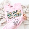 Custom Sweatshirt for Mom Christmas Gift for Mom I Wear My Heart On My Sleeve Mom Sweatshirt with kids Name on Sleeve Gift for Her 3