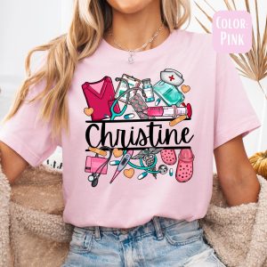 Personalized Nurse Shirt – Custom Name Nursing Tee, Gift for Nurses & Healthcare Heroes