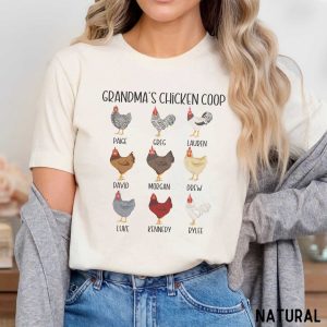 Personalized Nana Shirt - Custom Chicken T-Shirt with Grandkids' Names - Personalized Grandma & Nana Gift
