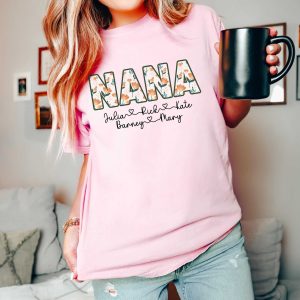 Custom Nana Shirt - Retro Personalized Nana Grandma Outfit - Cool Nana Gift for Her