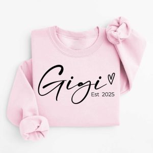 Personalized Gigi Est Sweatshirt, Mother's Day Gift, Grandma Sweatshirt, Gift for Grandmother, Nana Sweatshirt, Grammy Mimi Nonny Sweatshirt