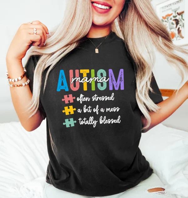Autism Mom Shirt Autism Awareness Mama T Shirt Proud Autism Mama Tees Teacher Autism Acceptance T Shirt 1