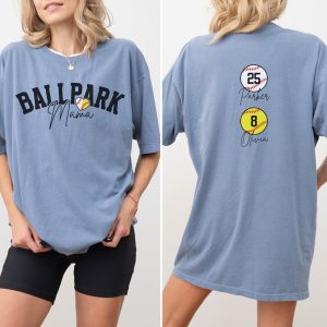 Baseball Softball Mom Shirt Softball Baseball Mom Shirt Ballpark Mama Shirt Names on Back Custom Baseball Mom 1