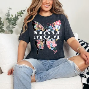 Butterfly Mom Shirt Floral Mama Tee Mothers Day T shirt Mom Shirt 1