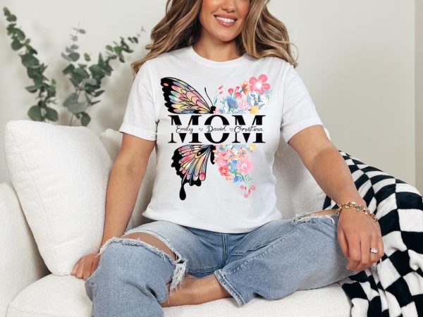 Butterfly Mom Shirt Floral Mama Tee Mothers Day T shirt Mom Shirt 2
