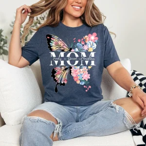 Butterfly Mom Shirt Floral Mama Tee Mothers Day T shirt Mom Shirt 3