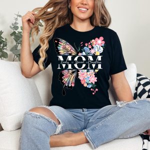 Personalized Butterfly Mom Shirt, Floral Mama Tee, Mothers Day T-shirt, Mama Shirt