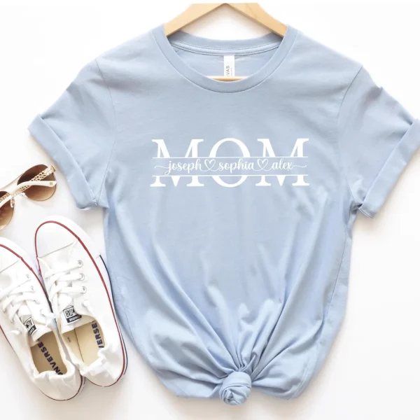 Custom Mama Shirt Mom Shirt with Names Personalized Mama T shirt Custom Mama Shirt Mothers Day Shirt 1