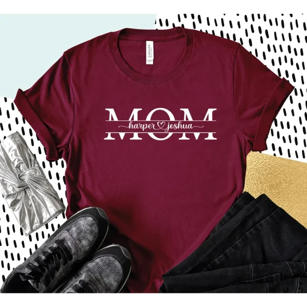 Custom Mama Shirt Mom Shirt with Names Personalized Mama T shirt Custom Mama Shirt Mothers Day Shirt 3