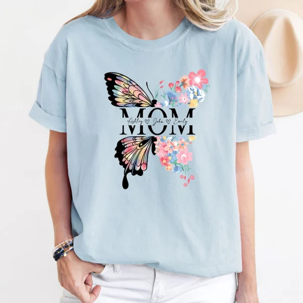 Custom Mom Shirt Flower Lover Mama Shirt Nature Lover Mom Tee Mothers Day Gift 2