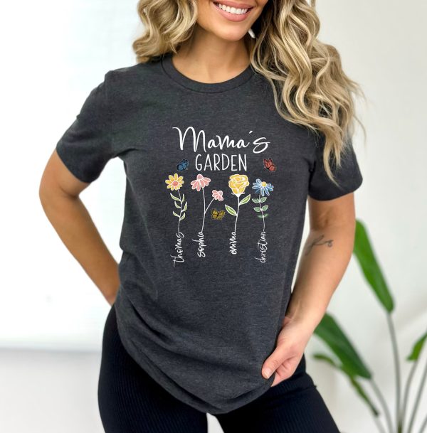 Custom Mothers Day Shirt Personalized Mom Gift Mothers Day Gift Mamas Garden T Shirt 1