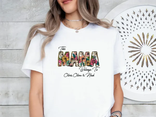 Cute Mama Shirt Mum Gift Mum Birthday Gift This Mummy Belongs Personalised Mum 2