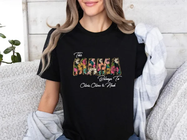 Cute Mama Shirt Mum Gift Mum Birthday Gift This Mummy Belongs Personalised Mum 3
