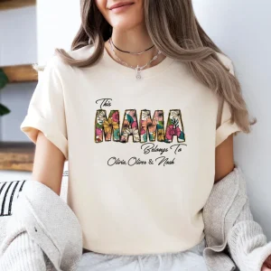Cute Mama Shirt, Mum Gift, Mum Birthday Gift, This Mummy Belongs, Personalized Mum Shirt