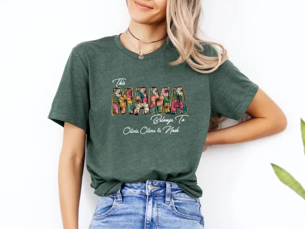 Cute Mama Shirt Mum Gift Mum Birthday Gift This Mummy Belongs Personalised Mum 4