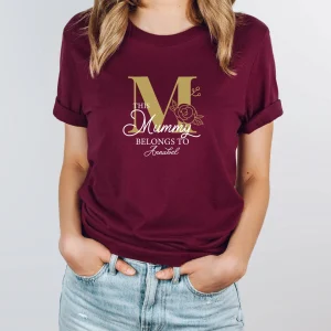 Floral Mummy Shirt This Mummy Belongs Personalised Mama Shirt Mama Gifts Mummy To Be 1