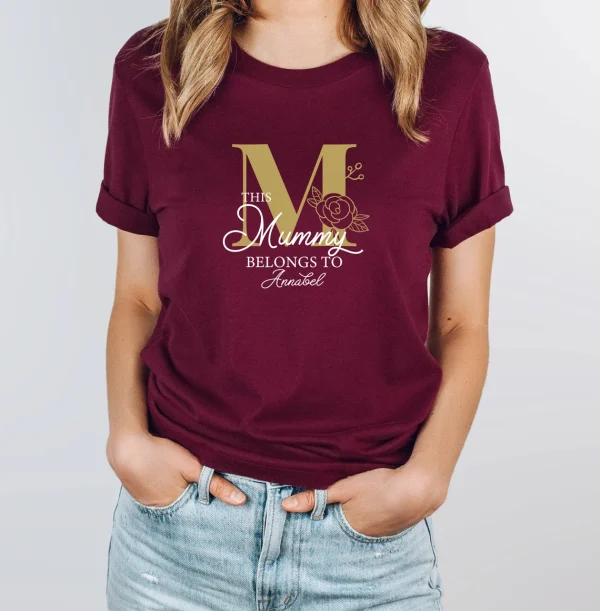 Floral Mummy Shirt This Mummy Belongs Personalised Mama Shirt Mama Gifts Mummy To Be 1