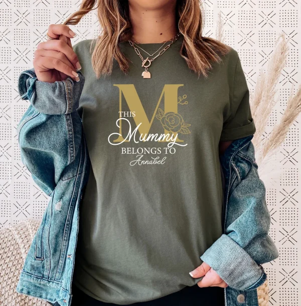 Floral Mummy Shirt This Mummy Belongs Personalised Mama Shirt Mama Gifts Mummy To Be 2