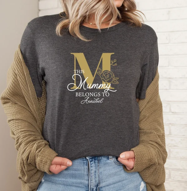 Floral Mummy Shirt This Mummy Belongs Personalised Mama Shirt Mama Gifts Mummy To Be 3