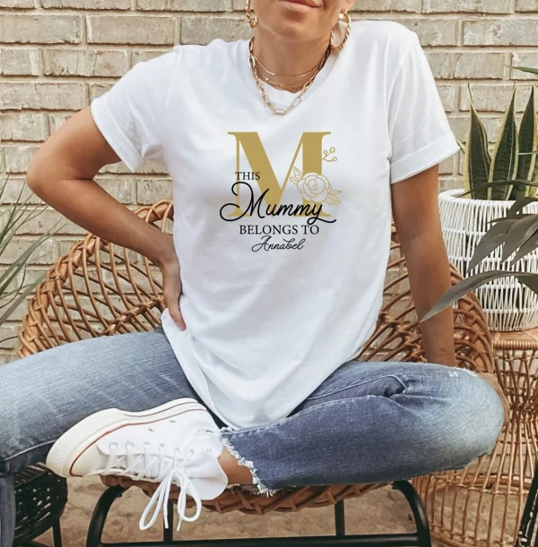 Floral Mummy Shirt This Mummy Belongs Personalised Mama Shirt Mama Gifts Mummy To Be