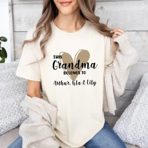 Grandma Belongs To Shirt Personalised Grandma T Shirt Custom Grandkids Tshirt Mothers Day Gift 1