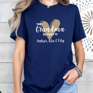 Grandma Belongs To Shirt Personalised Grandma T Shirt Custom Grandkids Tshirt Mothers Day Gift 2