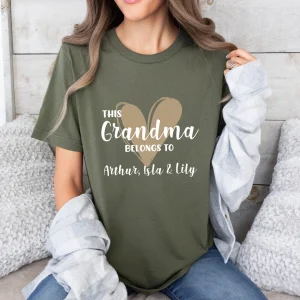 Grandma Belongs To Shirt Personalised Grandma T Shirt Custom Grandkids Tshirt Mothers Day Gift 3