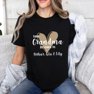 Grandma Belongs To Shirt Personalised Grandma T Shirt Custom Grandkids Tshirt Mothers Day Gift