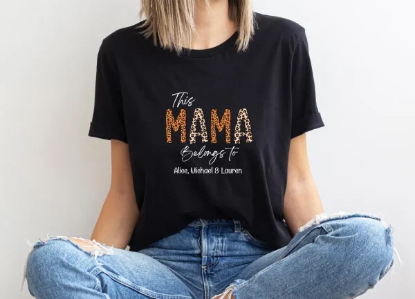 Mama Belongs To Shirt Custom Mama Shirt Personalised Mama Tee New Mum Gift New Mama T shirt 2