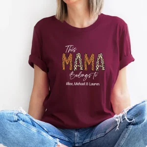 Mama Belongs To Shirt Custom Mama Shirt Personalised Mama Tee New Mum Gift New Mama T shirt 3