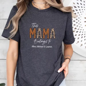Mama Belongs To Shirt Custom Mama Shirt Personalised Mama Tee New Mum Gift New Mama T shirt 5
