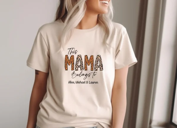 Mama Belongs To Shirt Custom Mama Shirt Personalised Mama Tee New Mum Gift New Mama T shirt