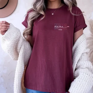 Mama Est Shirt Mama T shirt Custom Mama Shirt New Mum Gift Mothers Day Shirt 2