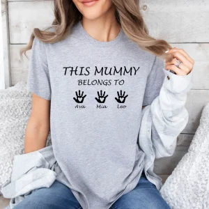Mummy Shirt Custom Mum T shirt Personalised Mum This Mummy Belongs Mothers Day Tee Funny Mom Tshirt New Mum Shirts Mother To Be 2