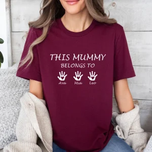 Mummy Shirt Custom Mum T shirt Personalised Mum This Mummy Belongs Mothers Day Tee Funny Mom Tshirt New Mum Shirts Mother To Be 3