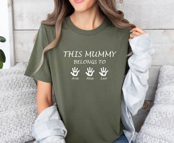 Mummy Shirt Custom Mum T shirt Personalised Mum This Mummy Belongs Mothers Day Tee Funny Mom Tshirt New Mum Shirts Mother To Be