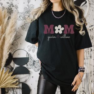 Personalized Mama T shirt Custom Mama Shirt Mom Shirt With Names Mothers Day Gift 1