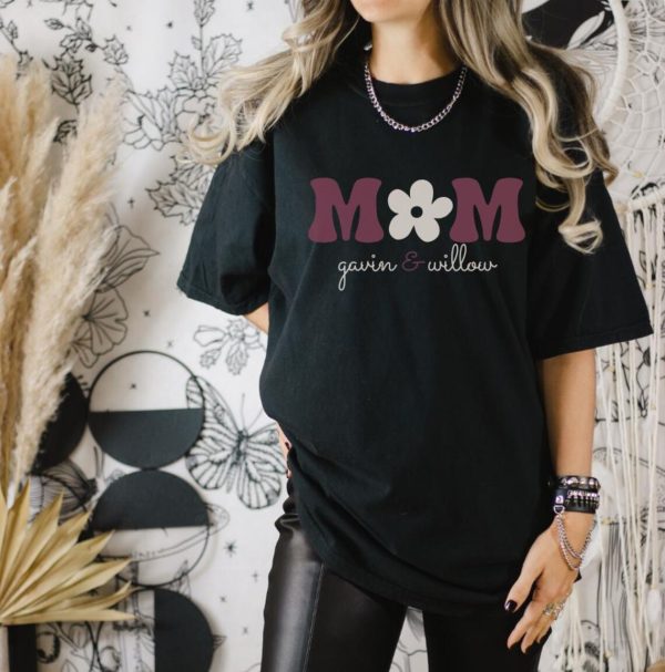 Personalized Mama T shirt Custom Mama Shirt Mom Shirt With Names Mothers Day Gift 1