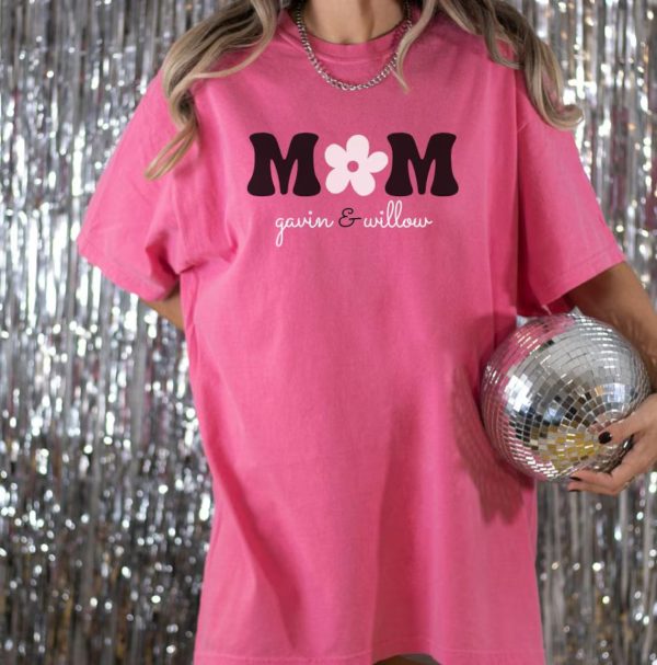 Personalized Mama T shirt Custom Mama Shirt Mom Shirt With Names Mothers Day Gift 3