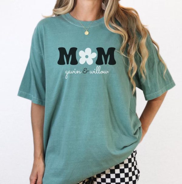 Personalized Mama T shirt Custom Mama Shirt Mom Shirt With Names Mothers Day Gift 4