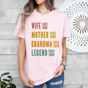 Personalized Mom Grandma Shirt Mothers Day Shirt Wife Mother Grandma Legend 1