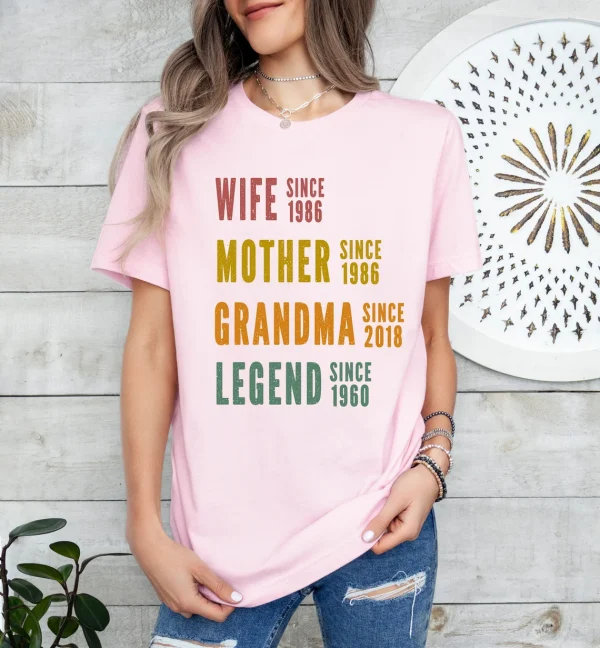 Personalized Mom Grandma Shirt Mothers Day Shirt Wife Mother Grandma Legend 1