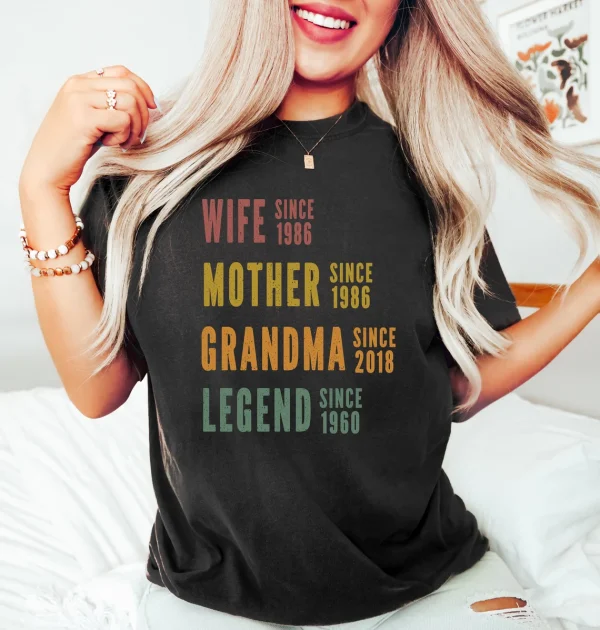 Personalized Mom Grandma Shirt Mothers Day Shirt Wife Mother Grandma Legend 2