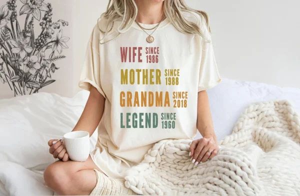 Personalized Mom Grandma Shirt Mothers Day Shirt Wife Mother Grandma Legend