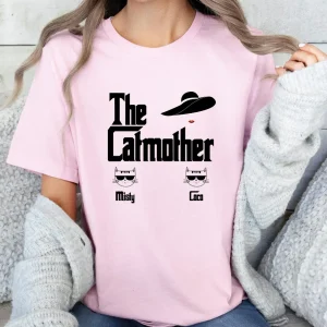 The Catmother T Shirt Cat Mum T Shirt Cat Mama Tee Cat Lovers Top Funny Cat Mum Tshirt Personalized Cat Names Tee 2