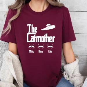 The Catmother T Shirt Cat Mum T Shirt Cat Mama Tee Cat Lovers Top Funny Cat Mum Tshirt Personalized Cat Names Tee 4
