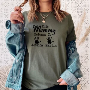 This Mummy Belongs To Mama Shirt Custom Mum Shirt Personalised Mummy New Mum Gift 1
