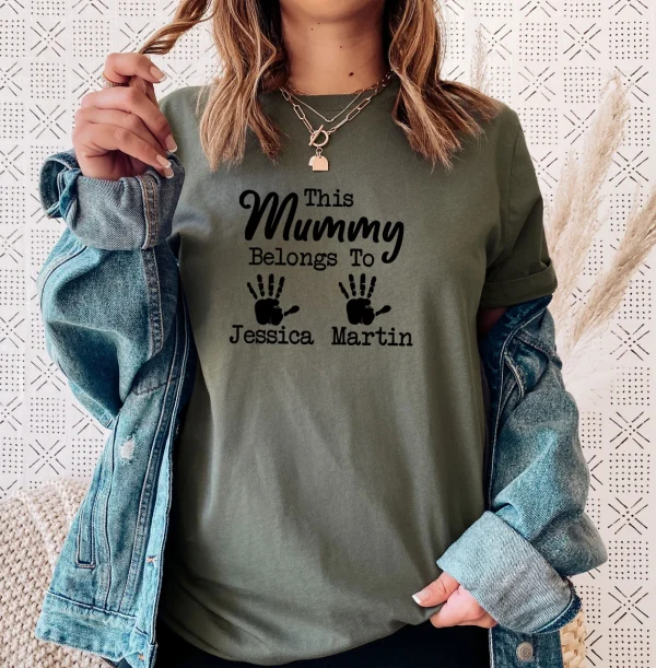 This Mummy Belongs To Mama Shirt Custom Mum Shirt Personalised Mummy New Mum Gift 1