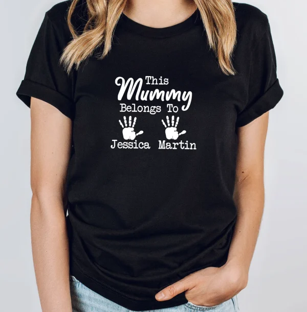 This Mummy Belongs To Mama Shirt Custom Mum Shirt Personalised Mummy New Mum Gift 2